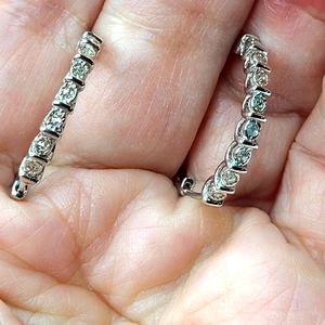 Diamond Hoop Earrings